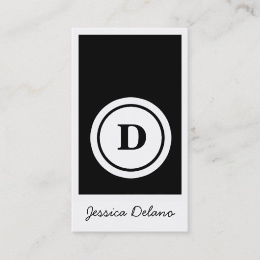 ROCKINの黒檀の無地のな名刺 名刺 (正面)