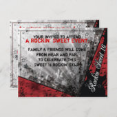 RockinのSweet sixteenの誕生日 招待状 (正面/裏面)