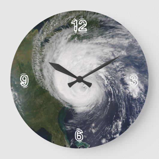 Rockinはハリケーンを好みます ラージ壁時計 (正面)
