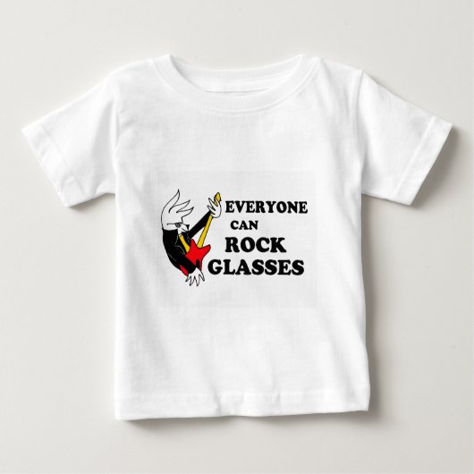 Rockinガラスの鳥のワイシャツ ベビーTシャツ (正面)