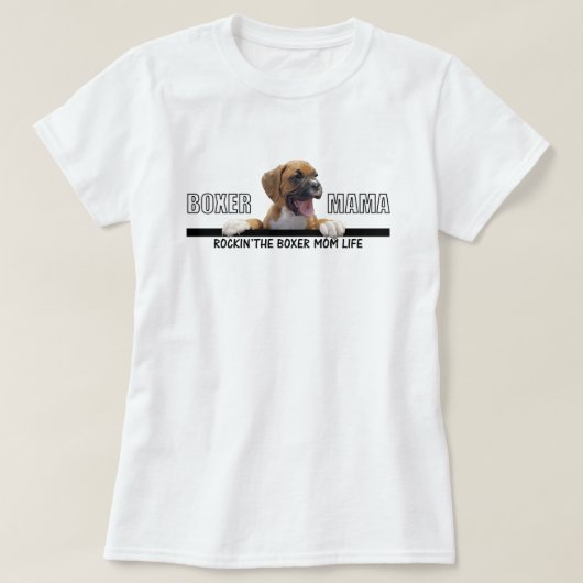 Rockinボクサーのお母さんの生命 Tシャツ (デザイン正面)