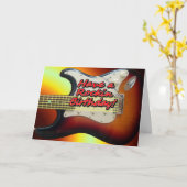 Rockin誕生日カードを持つ カード (黄色い花)