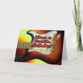 Rockin誕生日カードを持つ カード