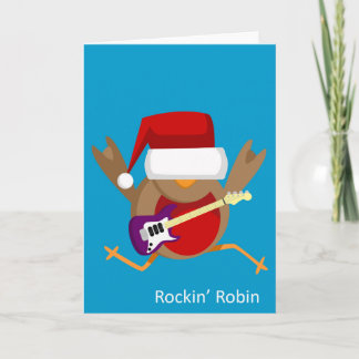 「Rockin」のロビン」クリスマスの挨拶状 シーズンカード