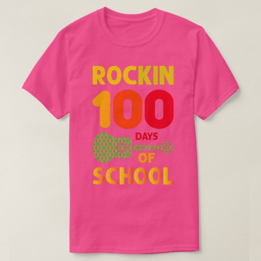 Rockin 100 Days Of School 4 Tシャツ (デザイン正面)