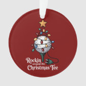 Rockin Around The Christmas Tee Funny Golf Xmas オーナメント (正面)