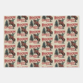 Rockin Around The Christmas Tree Country Cowboy ラッピングペーパーシート (正面)