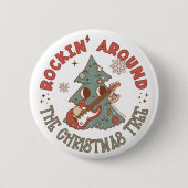 Rockin Around the Christmas Tree © GraphicLoveShop 缶バッジ (正面)