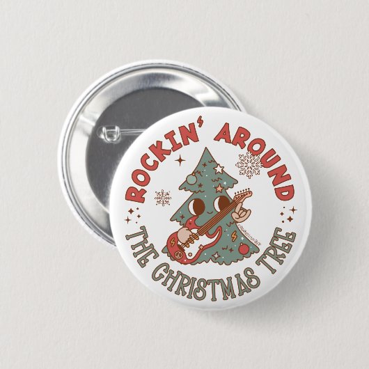Rockin Around the Christmas Tree © GraphicLoveShop 缶バッジ (正面&裏面)