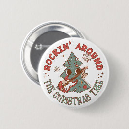 Rockin Around the Christmas Tree © GraphicLoveShop 缶バッジ