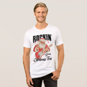 Rockin' Around The Christmas Tree Rock Music Santa トライブレンドＴシャツ (正面全面)