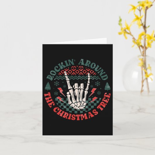 Rockin Around The Christmas Tree Ugly Heavy Metal  カード (黄色い花)