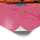 Rockin’ Banana Poster | Funny Cartoon Wall Art ポスター (コーナー)