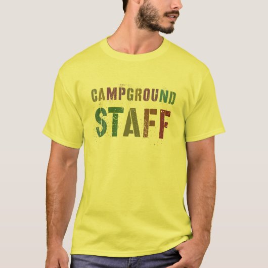 Rockin' CAMPGROUND STAFF Summer Counselor Teacher Tシャツ (正面)