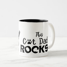 Rockin' Cat Dad Mug ツートーンマグカップ