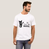 Rockin' Cat Dad T-Shirt Tシャツ (正面フル)
