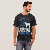 Rockin Chinese Shar pei Dog Dad Life Father s Day Tシャツ (正面フル)