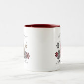 Rockin’ Christmas Mug – Plaid & Leopard Trees ツートーンマグカップ (中央)