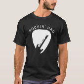 Rockin' Dad Guitar Pick Guitarist Father's Day Tシャツ (正面)