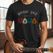 Rockin' Dad Guitar Pick Retro Father's Day Tシャツ