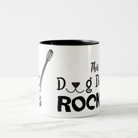 Rockin' Dog Dad Mug ツートーンマグカップ (中央)
