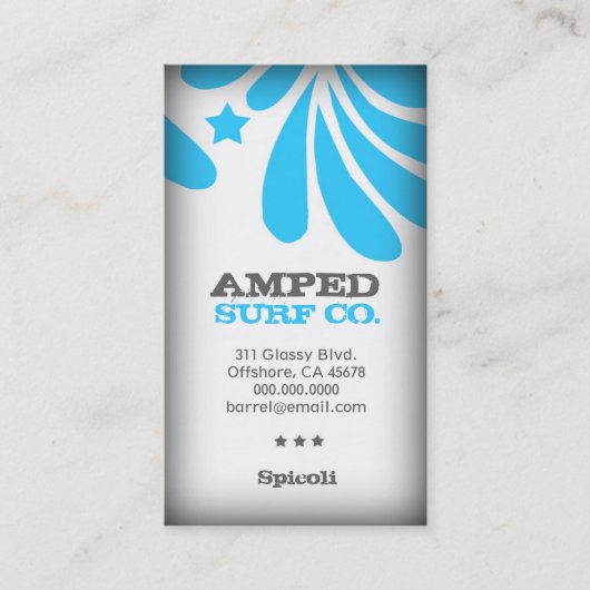 ROCKIN FRESHTASTICの青い名刺 名刺 (正面)