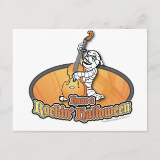 Rockin' Halloween with Mummy on the Upright Bass ポストカード
