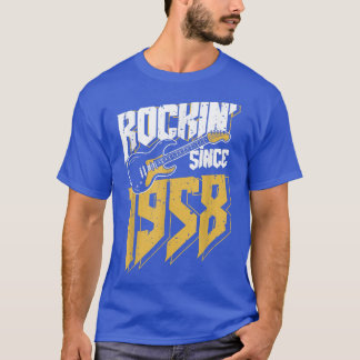 Rockin' Since 1958 Vintage Rock Music Fan 64th Bir Tシャツ