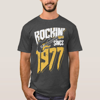 Rockin' Since 1977 Vintage Rock Music Fan 45th Bir Tシャツ