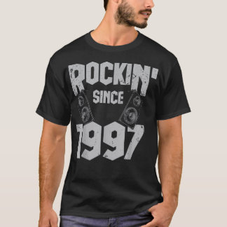 Rockin' Since 1997 Vintage Rock Music Fan 25th Bir Tシャツ