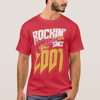 Rockin' Since 2001 Vintage Rock Music Fan 21st Bir Tシャツ