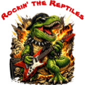 Rockin’ T-Rex Dinosaur with Guitar トライブレンドTシャツ