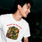 Rockin’ T-Rex Dinosaur with Guitar トライブレンドTシャツ