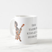 Rockin' the Wiener World - Wire-fed Dachshund コーヒーマグカップ (正面左)