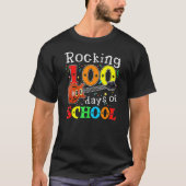 Rocking 100 Days Of School Happy 100th Day Of Scho Tシャツ (正面)