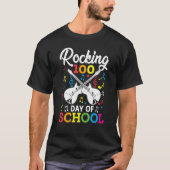 Rocking 100 Days of School Music Item Guitar Graph Tシャツ (正面)