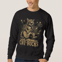 Rocking Cat Guitar Funny Music Animal Design スウェットシャツ