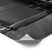 Rocking cat Poster _Cool black cat Rock Music ポスター (角)