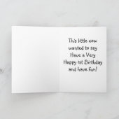 ROCKING COW ***第1誕生日*** カード (内部)