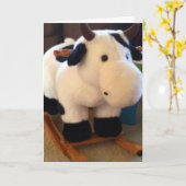 ROCKING COW ***第1誕生日*** カード (黄色い花)