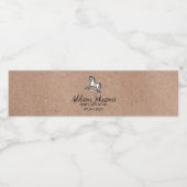 Rocking Horse Baby Shower Water Bottle Label  ペットボトルラベル (シングルラベル)