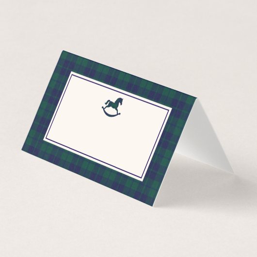 Rocking Horse Classic Luxury plaid Place cards (正面)