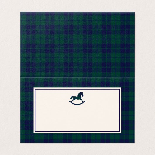Rocking Horse Classic Luxury plaid Place cards (外部フラット)