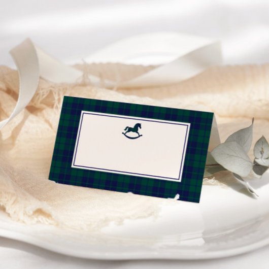 Rocking Horse Classic Luxury plaid Place cards