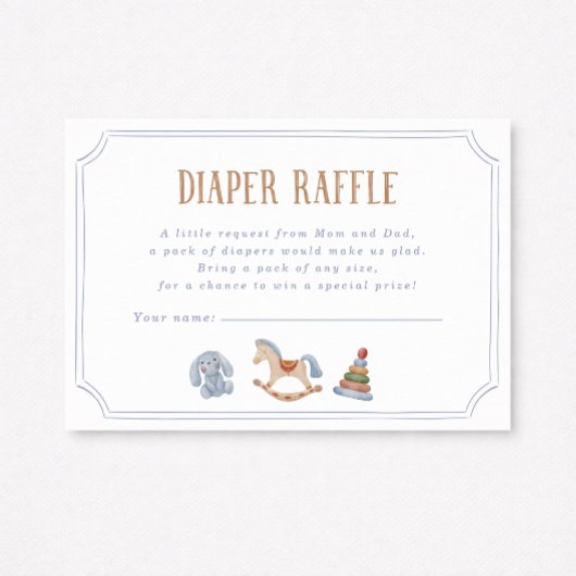 Rocking Horse Diaper Raffle 招待状
