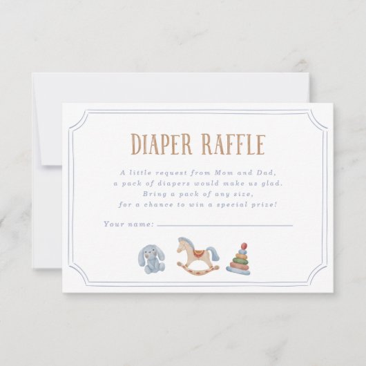 Rocking Horse Diaper Raffle 招待状 (正面)