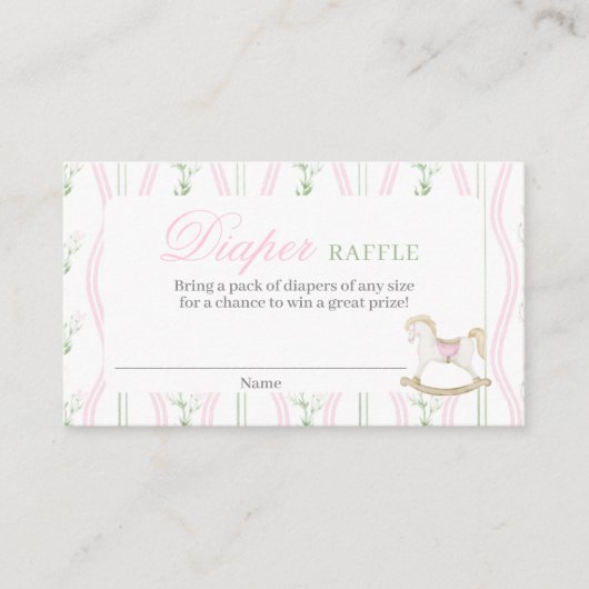 Rocking Horse Diaper Raffle Card エンクロージャーカード (正面)