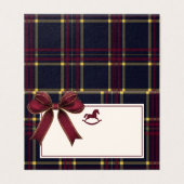 Rocking Horse Luxury Christmas Wine Red Bow (外部フラット)