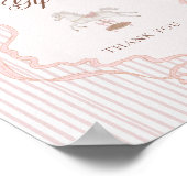 Rocking Horse Pink Baby Shower Cards and Gifts ポスター (角)