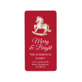 Rocking Horse Return Address Sticker ラベル (正面)